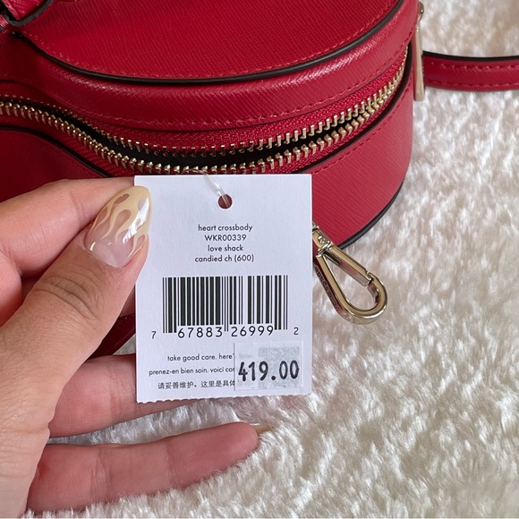 ‼️SOLD‼️ Kate Spade Love Shack Bag in Candied Cherry ❤️ - Picture 4 of 11